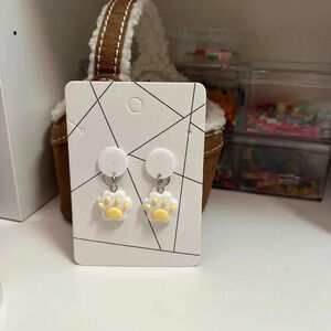 Handmade cute paw earrings